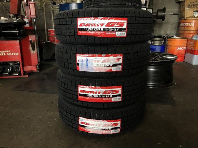 滋賀　ミライースの持ち込みスタッドレス交換