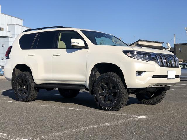  滋賀　プラド（150系）の持ち込みリフトアップサス取付