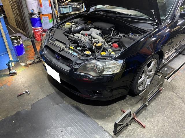 滋賀　レガシィ「BP5」のダウンサス取付 (RS-R)
