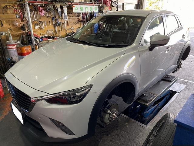 滋賀　CX-3の持ち込みタイヤ交換４本(18インチ)