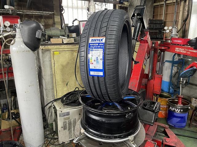 滋賀　レヴォーグの持ち込みタイヤ交換4本（18インチ）