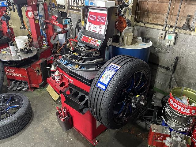 滋賀　レヴォーグの持ち込みタイヤ交換4本（18インチ）