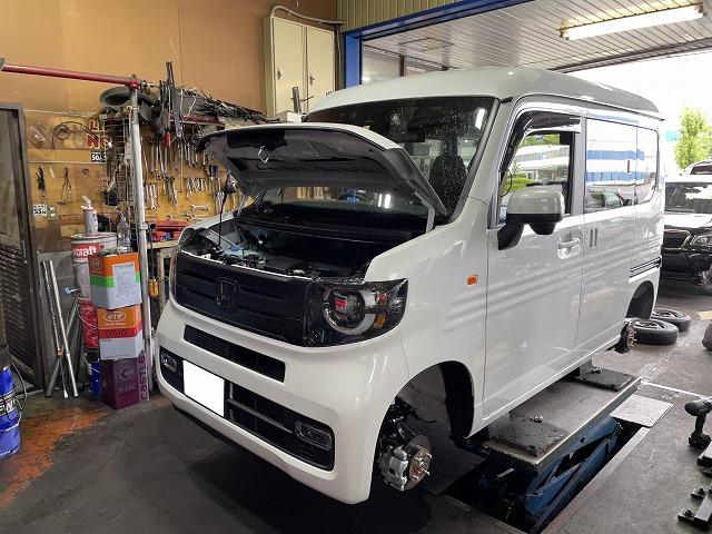 ホンダ「Ｎ－ＶＡＮ」の持込ダウンサス取付