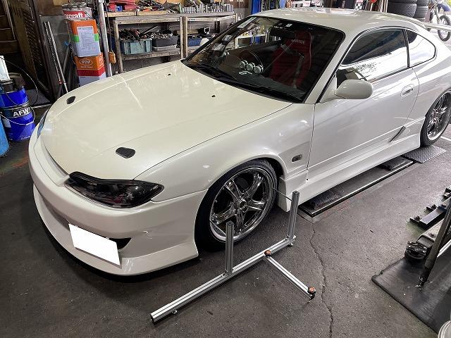 滋賀 シルビア(S15)のフロントトー&キャンバー調整|グーネット 滋賀 シルビア(S15)のフロントトー&キャンバー調整|グーネット