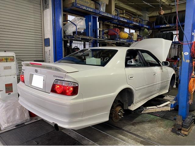 滋賀　チェイサー(JZX100)の車検＆整備とオイル全交換