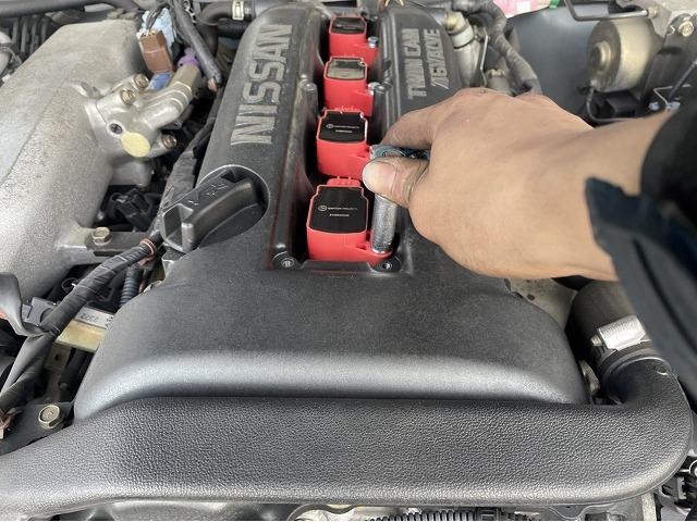 滋賀　S15シルビアのエンジン不調修理（社外イグニッションコイル交換）