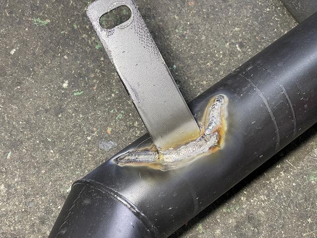 滋賀　バイクのマフラー溶接修理