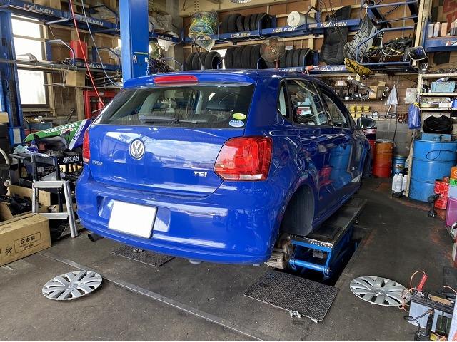 滋賀　輸入車「ＶＷポロ」の持ち込みタイヤ交換4本