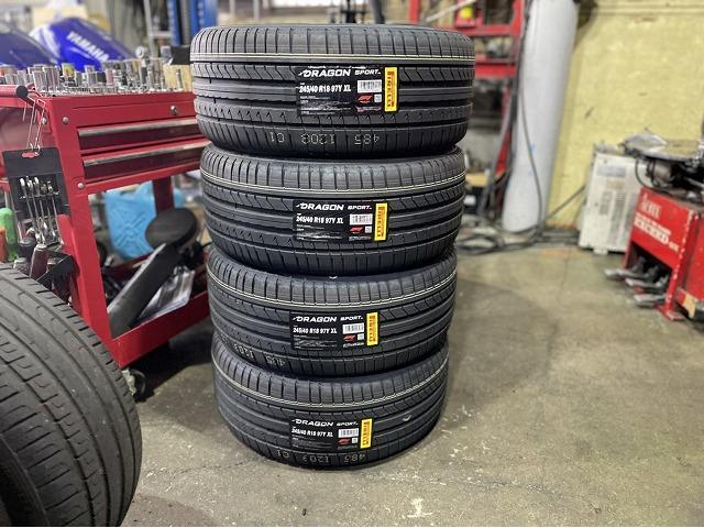 滋賀　アウディの持ち込みタイヤ交換4本（18インチ）