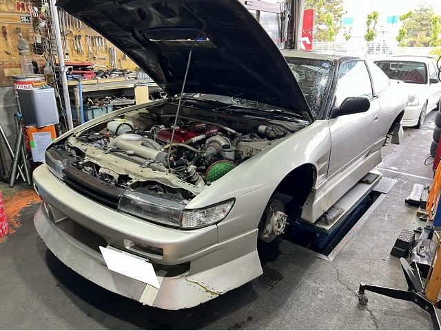 滋賀オートライフハノ　180SX(シルエイティ)の車検＆整備