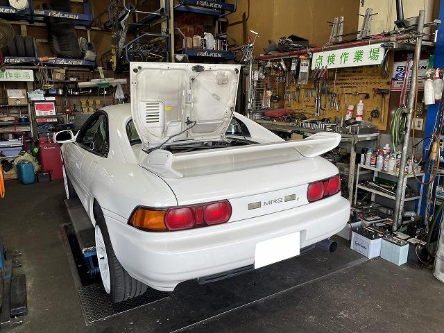 滋賀オートライフハノ　ＭＲ２(SW20)のオルタネーター交換（リビルト品）