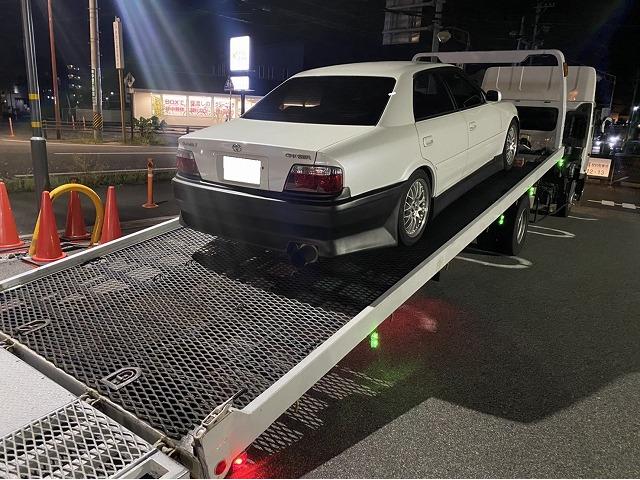 滋賀オートライフハノ　チェイサー(JZX100)のロードサービスと修理(オルタネーター交換)