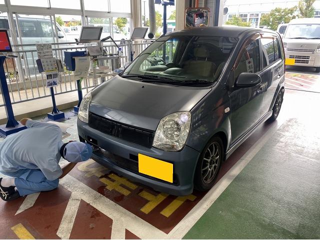 滋賀オートライフハノ　ミラＡＶＹ(MF21S)の車検＆整備と構造変更（5ナンバーから４ナンバー貨物）