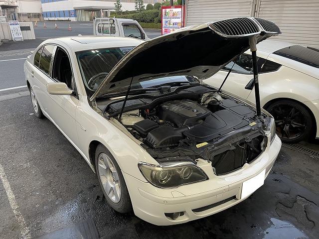 滋賀オートライフハノ　輸入車「BMW740i」(E65)のエンジン不調修理（コイル＆プラグ交換）