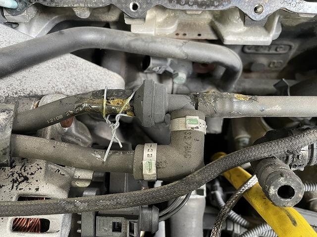 滋賀オートライフハノ　アウディTT(8Ｎ)のエンジンチェックランプ点灯による修理(エアーホース交換)
