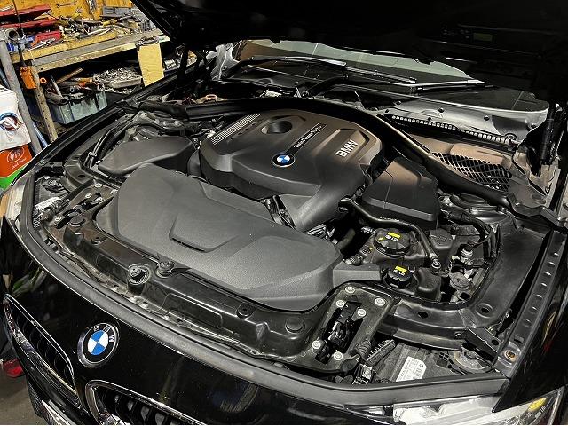 滋賀オートライフハノ　輸入車「BMW320i」の車検＆整備とオイル交換