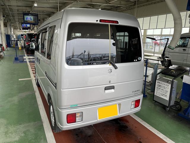 滋賀オートライフハノ　軽自動車「エブリィ」の車検＆整備とオイル交換