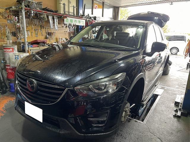 滋賀オートライフハノ　CX-5(KE2AW)のリアブレーキパッド交換（ディクセル）