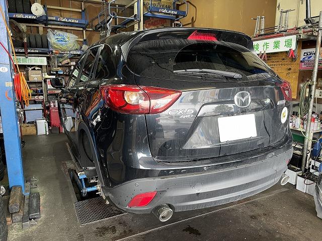 滋賀オートライフハノ　CX-5(KE2AW)のリアブレーキパッド交換（ディクセル）