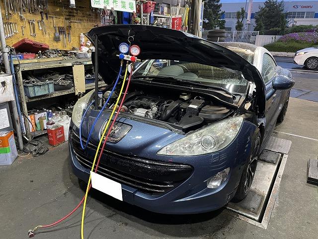 滋賀オートライフハノ 輸入車「プジョーRCZ」のエアコンガス充填|グー