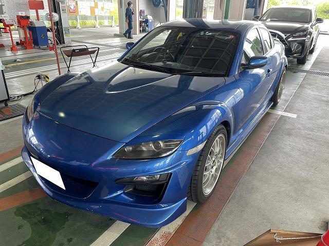 滋賀オートライフハノ　RX-8(SE3P)の車検＆整備とオイル交換
