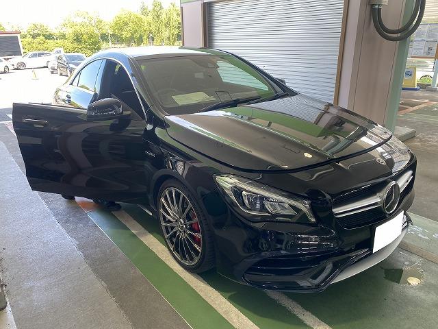 滋賀オートライフハノ　輸入車「ベンツ CLA45 AMG」(W117)の車検＆整備とOBD診断