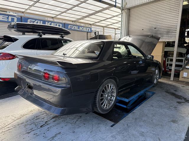 滋賀オートライフハノ　日産「スカイライン GTS-ｔ」(HCR32)の車検＆整備(中古新規)とタイミングベルト交換