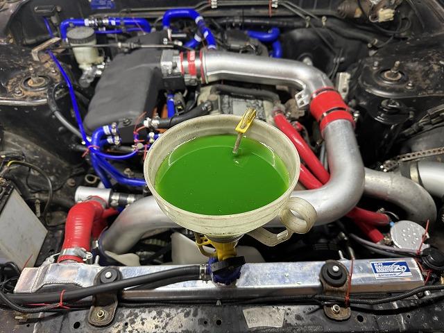 滋賀オートライフハノ　日産「スカイライン GTS-ｔ」(HCR32)の車検＆整備(中古新規)とタイミングベルト交換