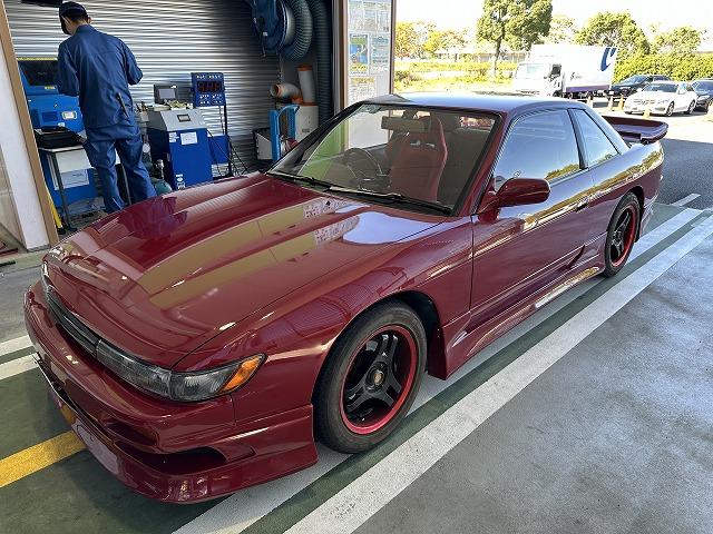 滋賀オートライフハノ 日産「シルビア」(S13)の車検&整備とオイル交換