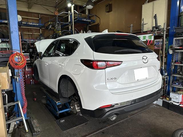 滋賀オートライフハノ　マツダ「CX-5」(KF2P)の車検＆整備とフルード交換