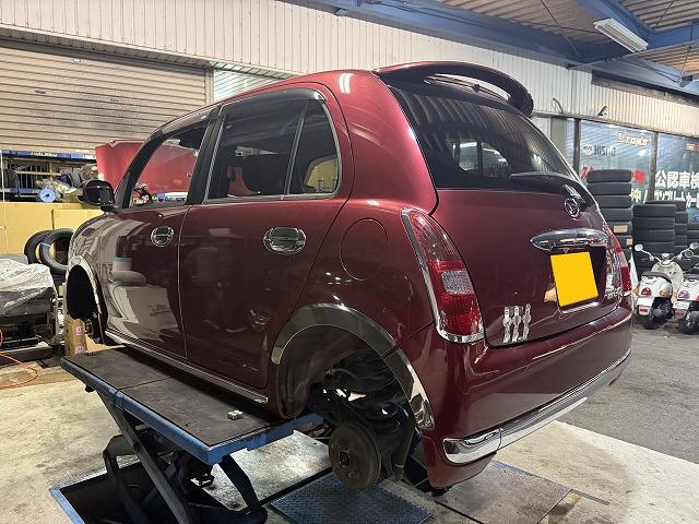 滋賀オートライフハノ　ダイハツ「ミラジーノ」(L650S)の車検＆整備とラジエター交換