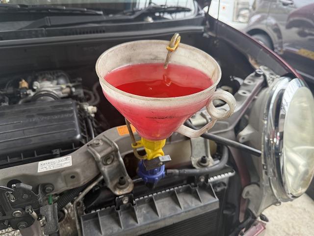 滋賀オートライフハノ　ダイハツ「ミラジーノ」(L650S)の車検＆整備とラジエター交換