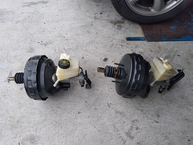 滋賀オートライフハノ　輸入車「ベンツ SLK320」(R170)のマスターバック交換（ブレーキブースター）