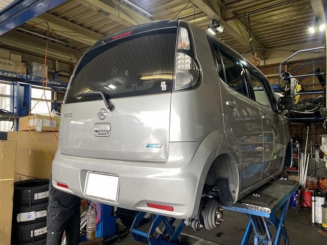 滋賀オートライフハノ　日産「モコ」(MG33S)の車検＆整備とオイル交換