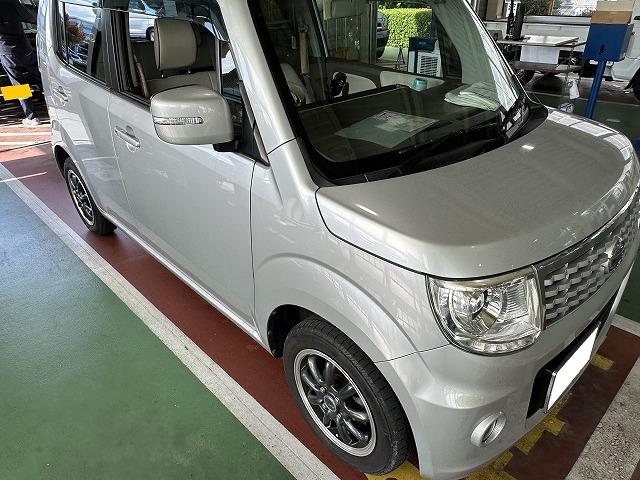 滋賀オートライフハノ　日産「モコ」(MG33S)の車検＆整備とオイル交換