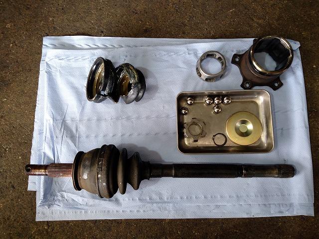 滋賀オートライフハノ　日産「シルビア」(PS13)の車検＆整備とブーツ交換