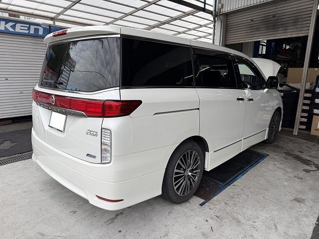 滋賀オートライフハノ　エルグランド(E52)のパワステポンプのOリング交換（オイル漏れ修理）