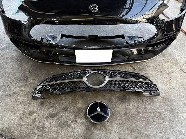 滋賀オートライフハノ　輸入車「ベンツ C220d」(W206)「パナメリカーナ」グリル取付