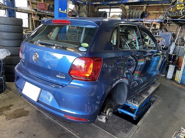 滋賀オートライフハノ　輸入車「VWポロ」の持込スタッドレスタイヤ交換4本（16インチ）