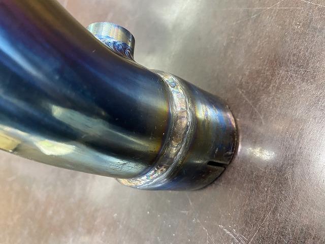 滋賀オートライフハノ　バイク用チタンマフラーの溶接修理