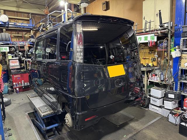 滋賀オートライフハノ　スズキ「パレット」(MK21S)の車検＆整備とATF交換