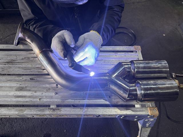 滋賀オートライフハノ　マツダ「ロードスター」(ND)のワンオフマフラー製作 ※リアピース2本出し(デュアルマフラー)