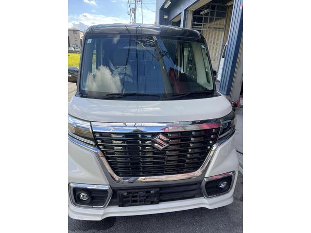 スズキ　スペーシアカスタム　HYBRID XS　ハイブリッドXS
キズ・へこみ直し　リアゲート　右スライドドア　右リアフェンダー　東大阪市　八尾市　大阪市