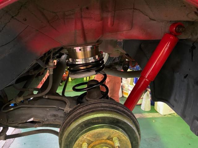 ダイハツ コペン 車高調 取付 ローダウン オープンカー タナベ製 ダイハツ コペン 車高調 取付 ローダウン オープンカー タナベ製