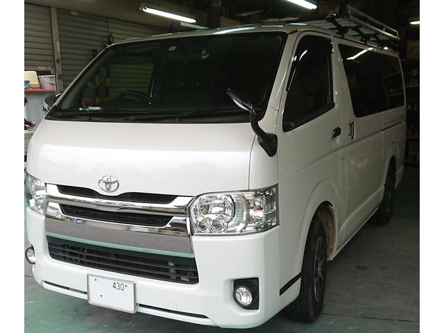 トヨタ　ハイエース　HIACE KDH201 フロント部　 部品交換　ミラー交換　直し　事故　保険　修理　岸和田市