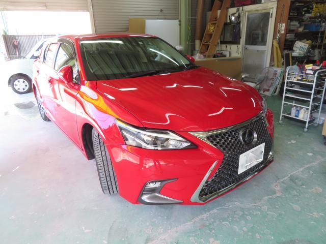 レクサス　LEXUS　CT200ｈ　ＺＷＡ１０　左側面　事故　保険修理　キズ　ヘコミ　直し　鈑金　塗装　ペイント　岸和田市　