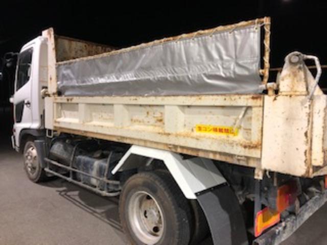 日野　レンジャー　ダンプ　コボレーンシート・リヤフェンダー交換