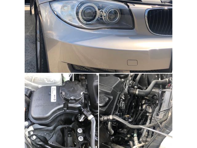 BMW1シリーズエンジン水漏れ修理！東大阪市、大東市、八尾市、大阪市、輸入車修理、外車修理