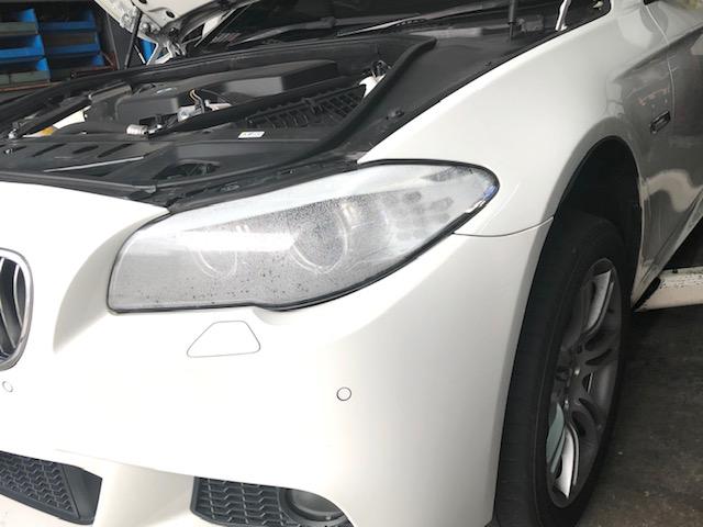 BMW5シリーズ（F10)ヘッドライト曇り修理！大阪府、奈良県、兵庫県、和歌山県、京都府