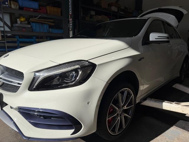 AMG A45ショックアブソーバー交換！大阪府、奈良県、京都府、兵庫県、ベンツ修理